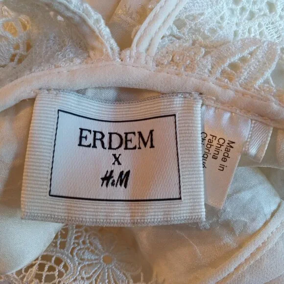 ERDEM x H&M collab Ivory Lace Long Sleeve Blouse - Picture 8 of 10